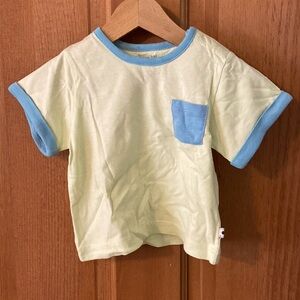 Boutique Baby Soy Green Short Sleeve Snap Pocket Tee Shirt 6-12 months NEW NWT